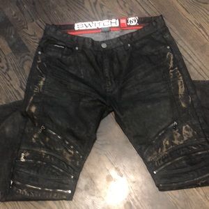 - Black Motorcycle style jeans 36/30